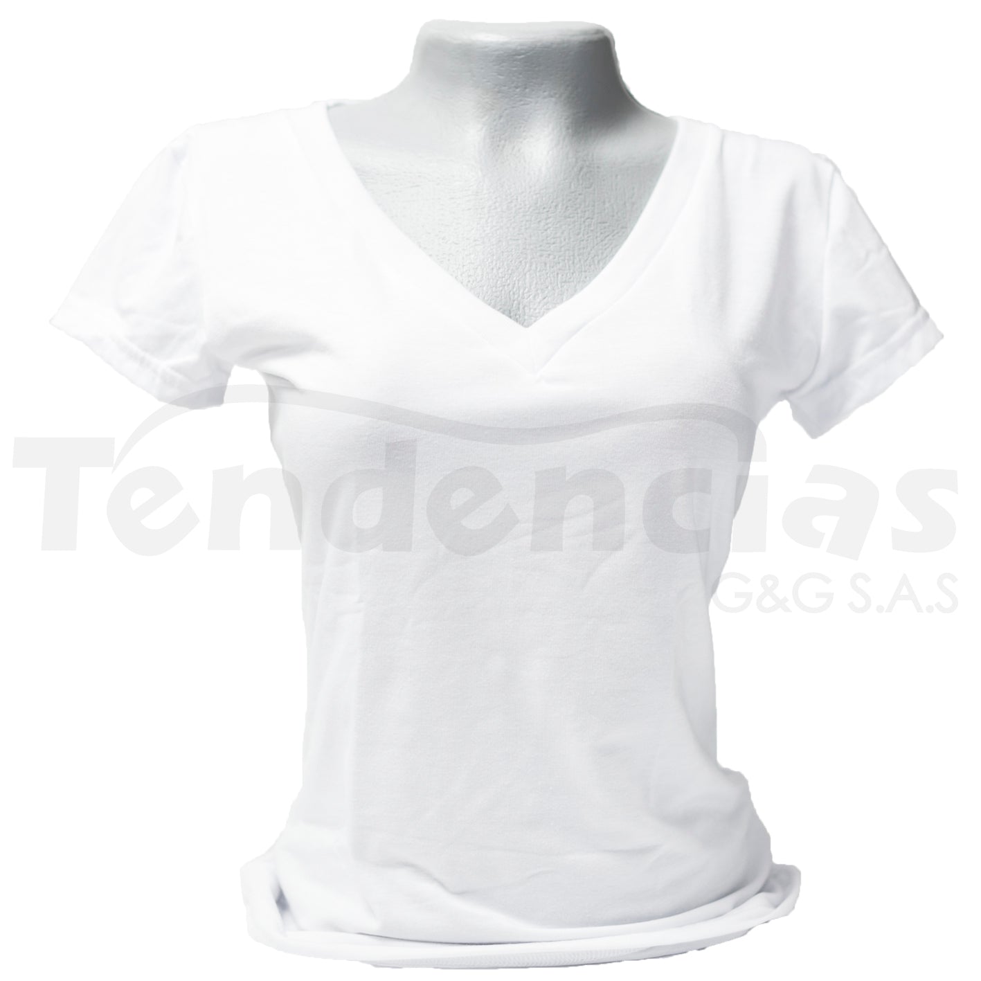  Camisetas blancas con cuello en V para mujer, estilo